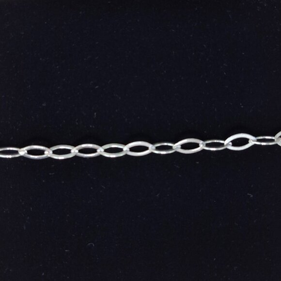 Sterling Silver Dainty Oval Link Bracelet, Real Solid Silver Stamped 925 ITALY - Picture 6 of 6